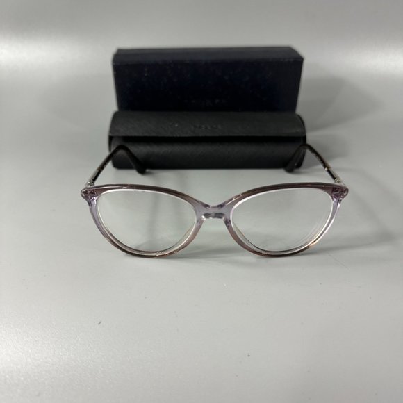 Rare Authentic Prada VPR03O FAA-1O1 51mm Translucent Brown Violet Cat Eye Frame - Picture 9 of 14